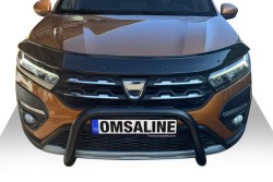 Ön Korumalar - OMSA Dacia Sandero Stepway Pars Ön Koruma Çap:60 Siyah 2021 ve Sonrası