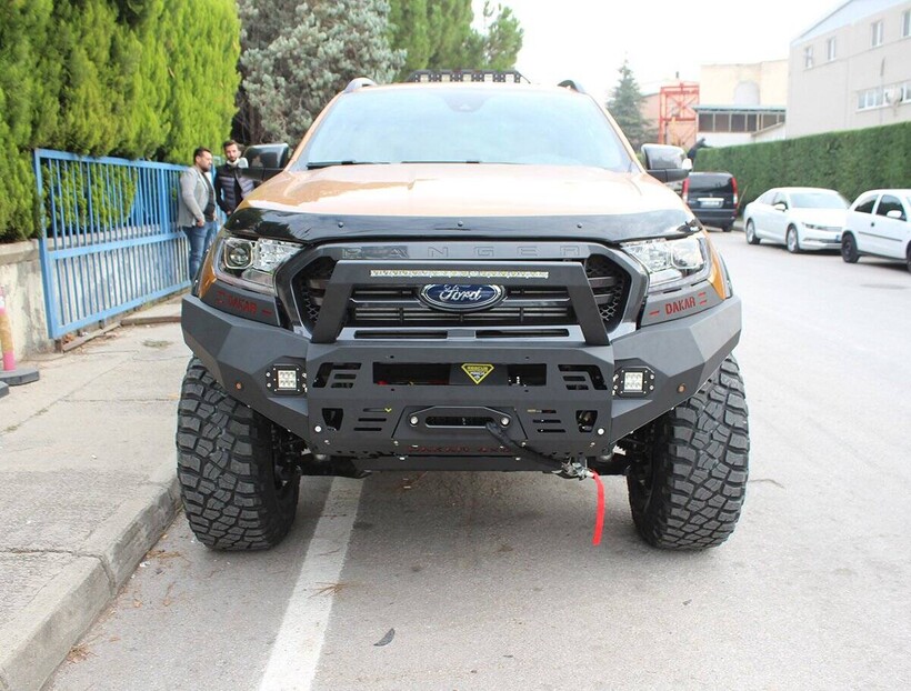 Ön Korumalar - OMSA Ford Ranger Dakar Çelik Ön Tampon Sensörlü-Sensörsüz 2011-2015 Arası