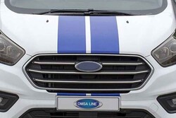 OMSA Ford Transit Tourneo Custom Krom Ön Panjur Çerçevesi 4 Parça 2018-2023 Arası - Thumbnail