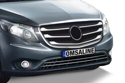 OMSA Mercedes Vito W447 Krom Ön Panjur Çercevesi 2 Parça 2014-2024 Arası - Thumbnail