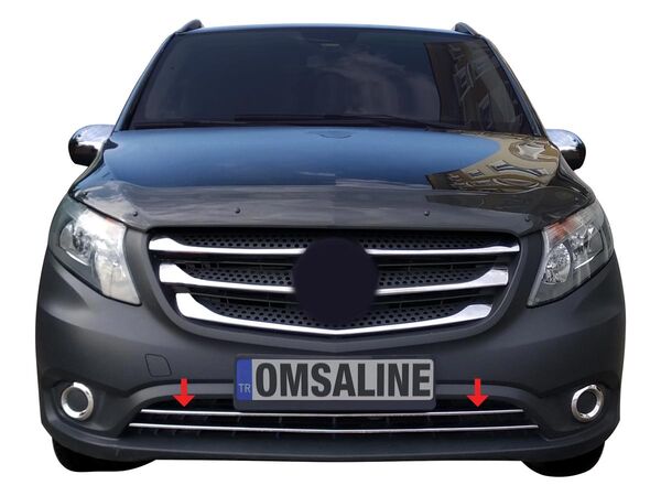 OMSA Mercedes Vito W447 Krom Ön Tampon Çıtası 2 Parça 2014-2024 Arası