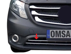 OMSA Mercedes Vito W447 Krom Ön Tampon Çıtası 2 Parça 2014-2024 Arası - Thumbnail