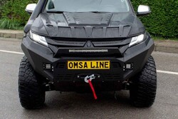 Ön Korumalar - OMSA Mitsubishi L200 Dakar Ön Tampon Siyah Sensörlü-Sensörsüz 2019 ve Sonrası