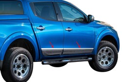 OMSA Mitsubishi L200 Krom Yan Kapı Çıtası 4 Parça 2019-2024 Arası - Thumbnail