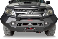 Ön Korumalar - OMSA Toyota Hilux Dakar Çelik Ön Tampon Sensörlü-Sensörsüz 2006-2011 Arası