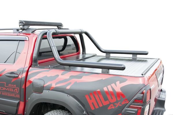 OMSA Toyota Hilux Kobra Roll Bar Çap:76 Siyah 2015 ve Sonrası