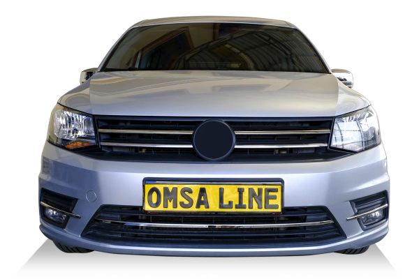 OMSA VW Caddy Minivan Krom Ön Tampon Çıtası 3 Parça 2015-2019 Arası