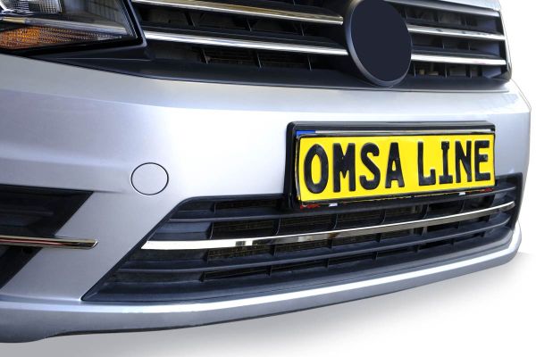 OMSA VW Caddy Minivan Krom Ön Tampon Çıtası 3 Parça 2015-2019 Arası