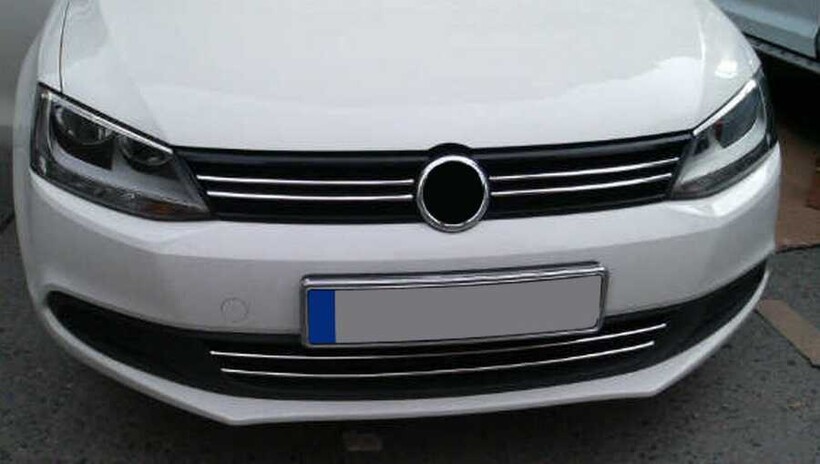 Krom Aksesuar » Omsa - OMSA VW Jetta Krom Ön Tampon Çıtası 2 Parça 2011-2014 Arası