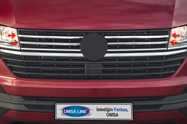 OMSA VW T6.1 Caravelle Krom Ön Panjur 4 Parça 2020-2023 Arası