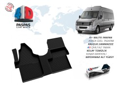 4D Paspas - VW Crafter 4D Havuzlu Paspas Siyah Ön Tek Koltuk 2006-2017 Arası