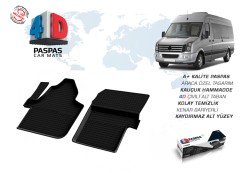 4D Paspas - VW Crafter 4D Havuzlu Paspas Siyah Ön Çift Koltuk 2006-2017 Arası